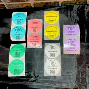 NEW 100 CUSTOM LABELS made to order with your choice of six colors. See photos